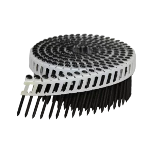 Plastic verbonden rolnagels RVS zwart met bolkop gevlakt