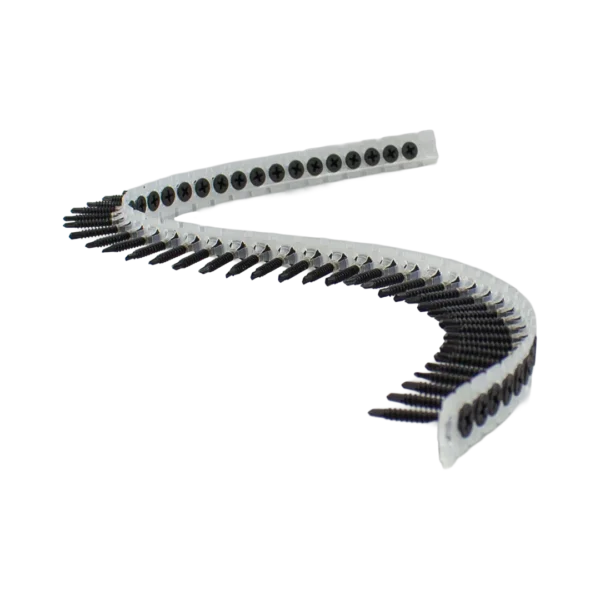 Gipsplaatschroeven op band zwart gefosfateerd fijn draad boorpunt 25 en 35 mm