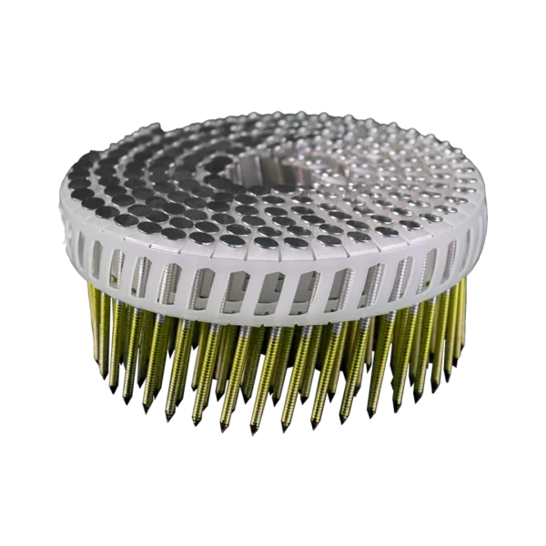 Plastic verbonden rolnagels gegalvaniseerd met platkop