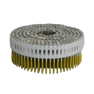 Plastic verbonden rolnagels 0º RVS A2 ringdraad ±5.8 mm bolkop 2.5 x 50 mm