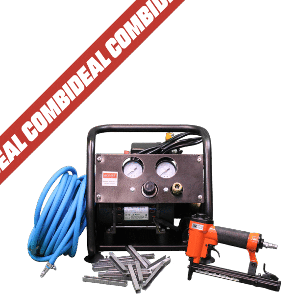 Combideal 140-serie nietapparaat met 50.000 nieten en fluistercompressor